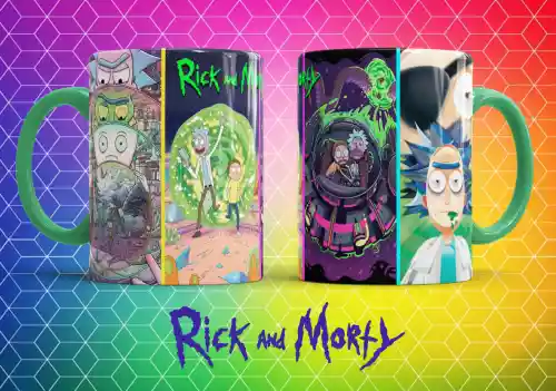 vectores plantilas RICK Y MORTY,CARICATURA,NIñO,SERIE,MARCO,